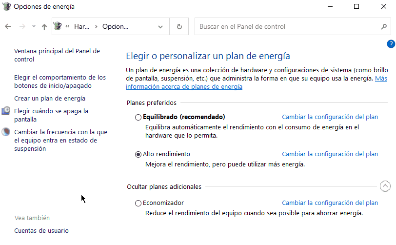 Animación que recorre las Opciones de energía de Windows hasta desmarcar la casilla «Activar inicio rápido».