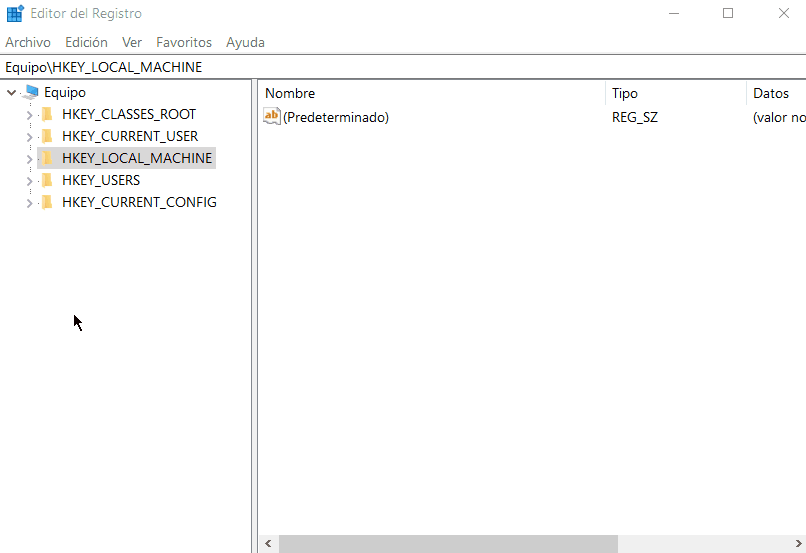 Animación del Editor del registro creando la clave LabConfig y, dentro, el valor DWORD BypassRAMCheck con el dato 1.